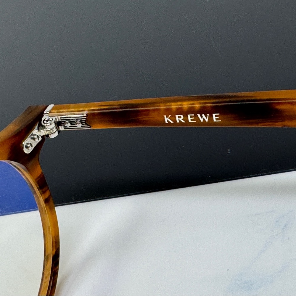 KREWE Tortoiseshell Round Eyeglass Frames - Picture 4 of 11